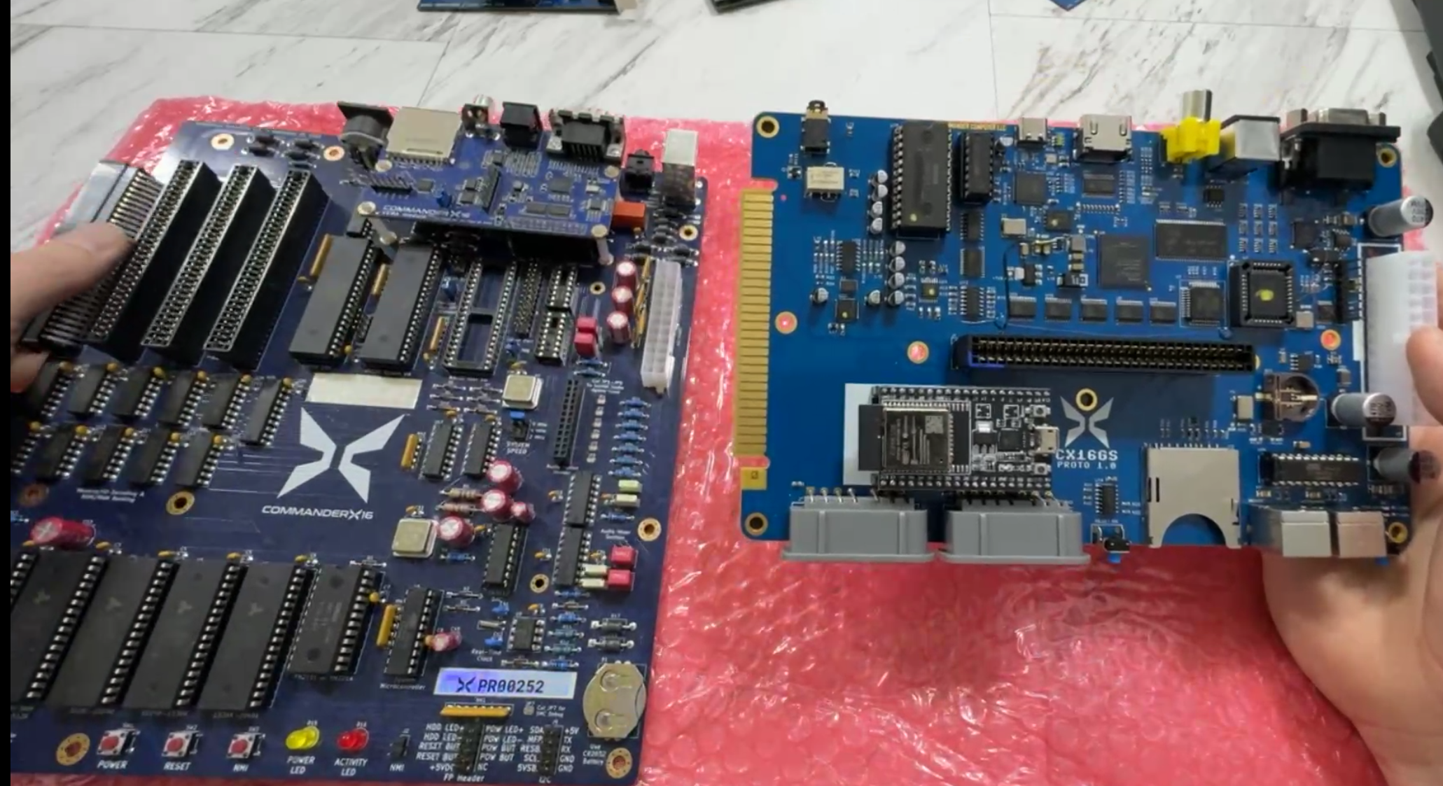 Dev board and GS board side by side